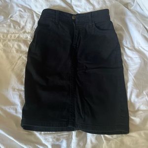 American apparel black denim pencil skirt size xs